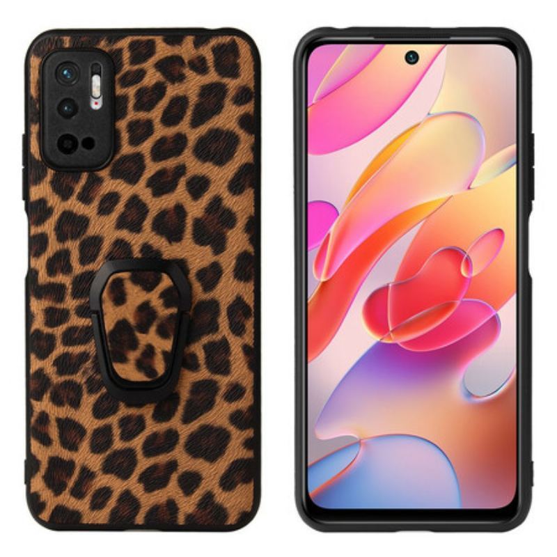 Coque Xiaomi Redmi Note 10 5G / Poco M3 Pro 5G Léopard Anneau-Support