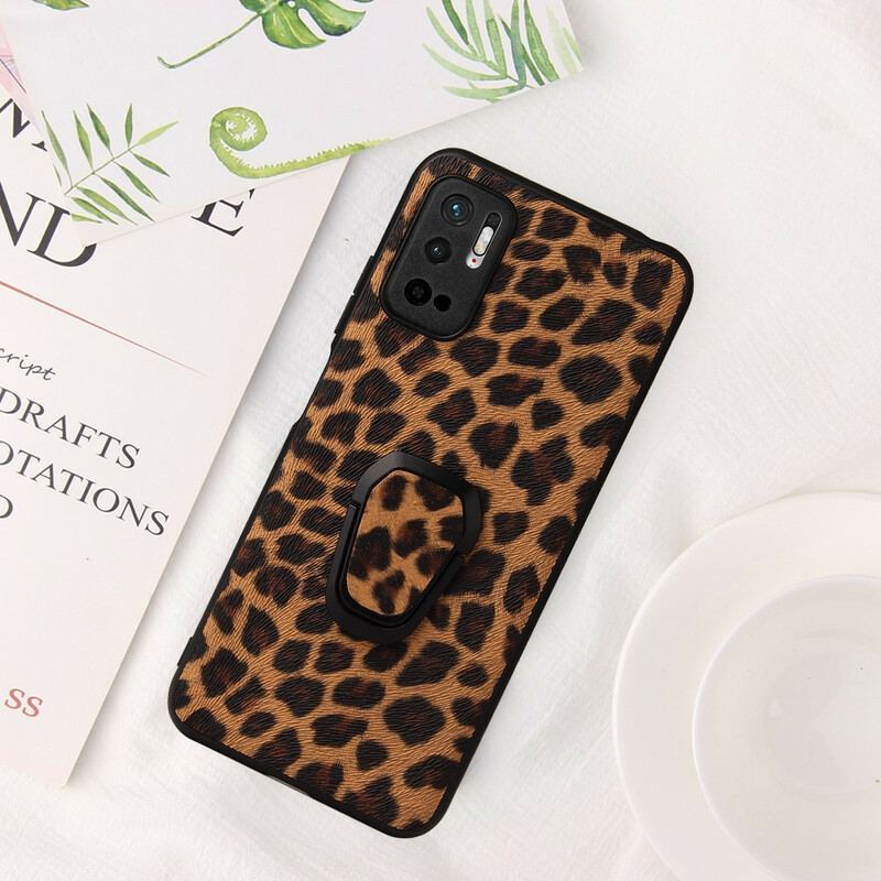 Coque Xiaomi Redmi Note 10 5G / Poco M3 Pro 5G Léopard Anneau-Support