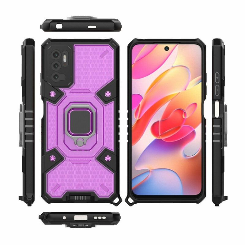 Coque Xiaomi Redmi Note 10 5G / Poco M3 Pro 5G Nid d'Abeille avec Anneau