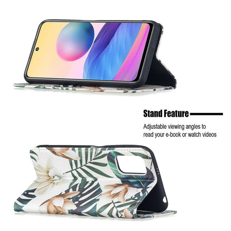 Flip Cover Xiaomi Redmi Note 10 5G / Poco M3 Pro 5G Feuilles