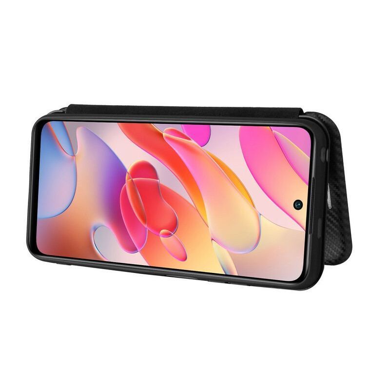 Flip Cover Xiaomi Redmi Note 10 5G / Poco M3 Pro 5G Fibre Carbone Coloré