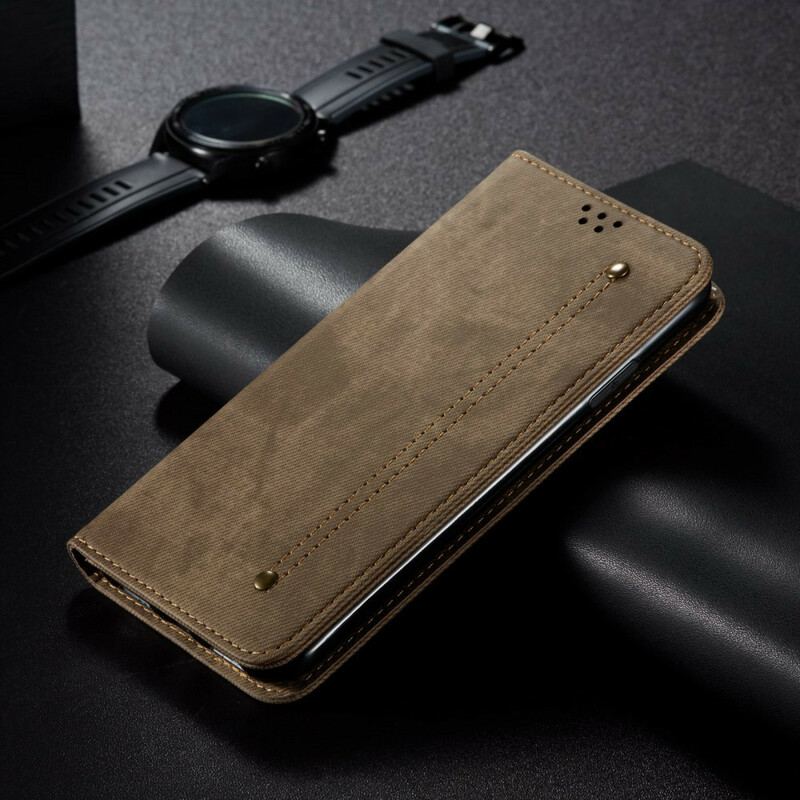 Flip Cover Xiaomi Redmi Note 10 5G / Poco M3 Pro 5G Tissu Jeans