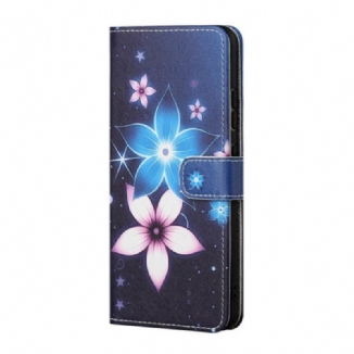 Housse Xiaomi Redmi Note 10 5G / Poco M3 Pro 5G Fleurs Lunaires à Lanière