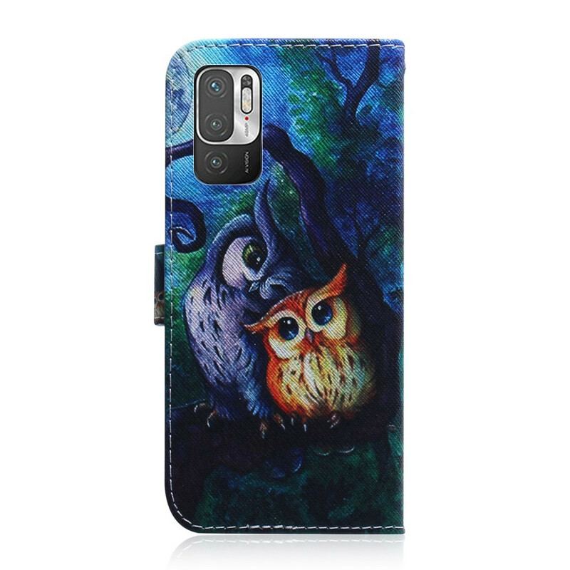 Housse Xiaomi Redmi Note 10 5G / Poco M3 Pro 5G Peinture de Hiboux