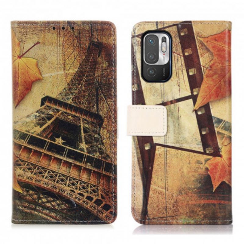 Housse Xiaomi Redmi Note 10 5G / Poco M3 Pro 5G Tour Eiffel En Automne