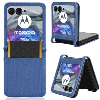 Coque Motorola Razr 50 5G Porte-Carte Bi-Texture