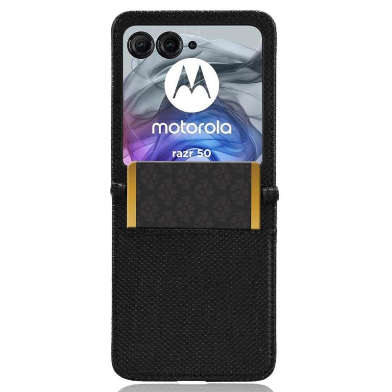 Coque Motorola Razr 50 5G Porte-Carte Bi-Texture