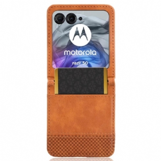 Coque Motorola Razr 50 5G Porte-Carte Frise Vintaga