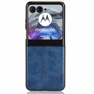 Coque Motorola Razr 50 5G Simili Cuir Couture