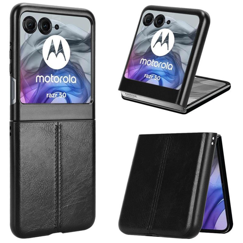 Coque Motorola Razr 50 5G Simili Cuir Couture