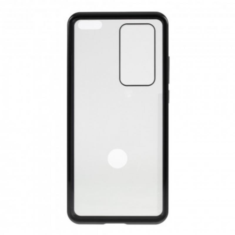 Coque Huawei P40 Pro Rebords Métal et Double Verre Trempé