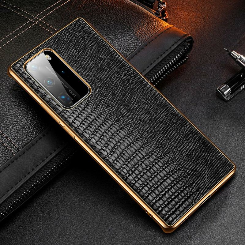 Coque Huawei P40 Pro Véritable Cuir Texture Lézard