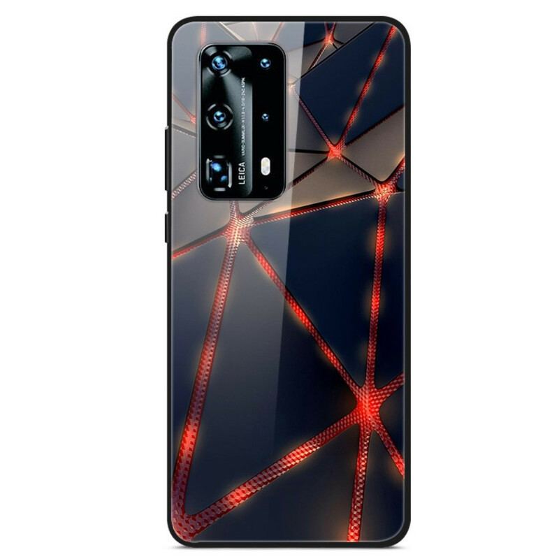 Coque Huawei P40 Pro Verre Trempé Rayon Rouge