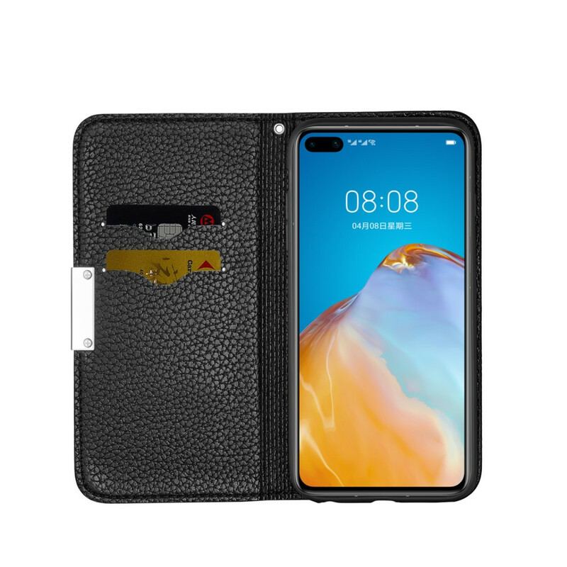 Flip Cover Huawei P40 Pro simili Cuir Litchi Ultra Chic