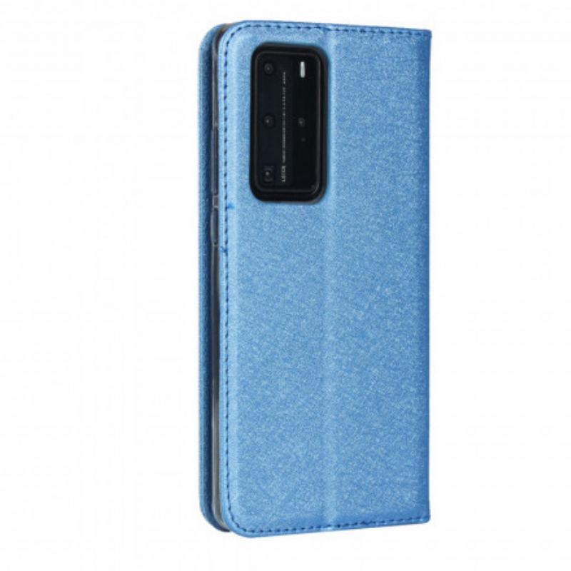 Flip Cover Huawei P40 Pro Style Cuir Douceur avec Lanière