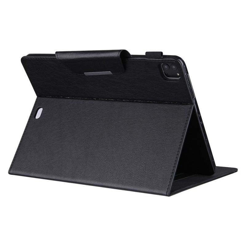 Housse iPad Pro 12.9" Simili Cuir Fermoir Argenté