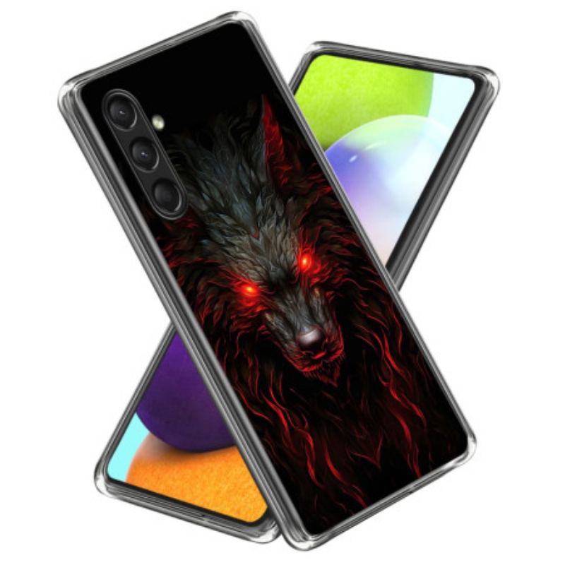 Coque Samsung Galaxy A16 4G / 5G Silicone Loup Rouge