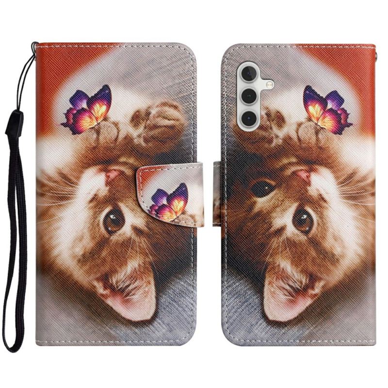 Housse Samsung Galaxy A16 4G / 5G Motif Papillon et Chat