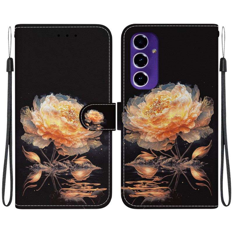 Housse Samsung Galaxy A16 4G / 5G Pivoine dorée