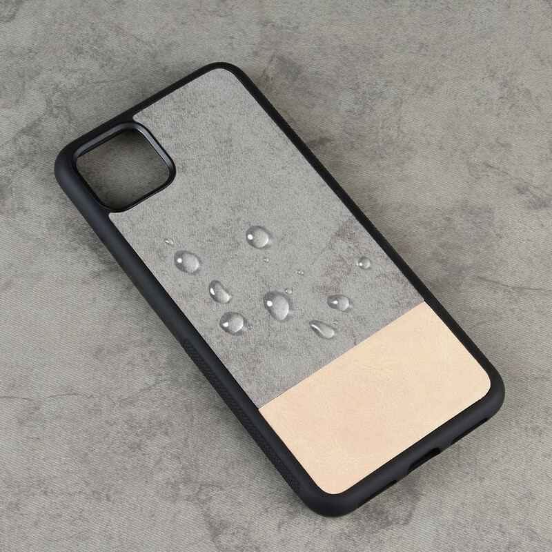 Coque Google Pixel 4 Bicolore Simili Cuir