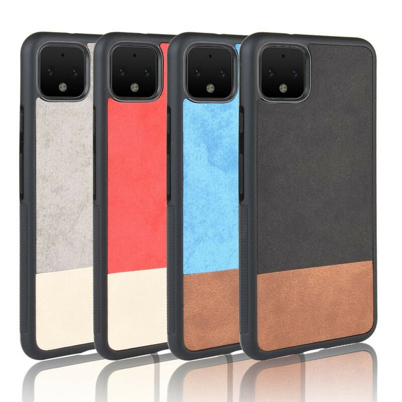 Coque Google Pixel 4 Bicolore Simili Cuir