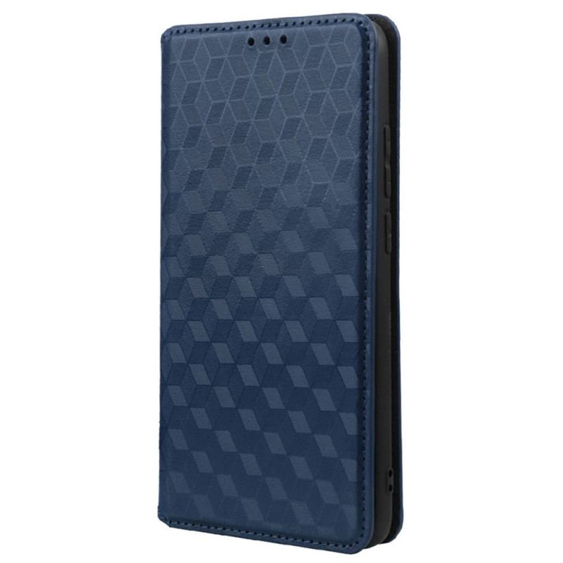 Flip Cover Xiaomi Redmi A1 Effet Cuir Cubes 3D