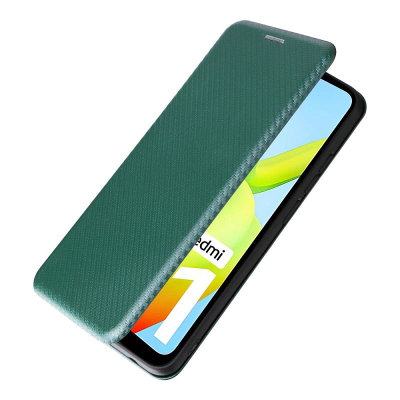 Flip Cover Xiaomi Redmi A1 Fibre Carbone