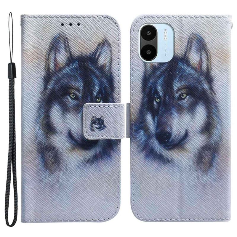 Housse Xiaomi Redmi A1 Loup Aquarelle