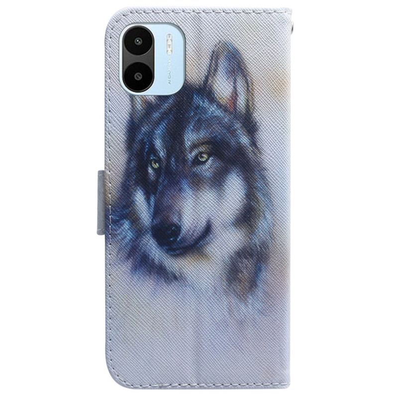 Housse Xiaomi Redmi A1 Loup Aquarelle