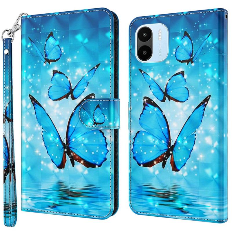 Housse Xiaomi Redmi A1 Papillons Bleus Volants