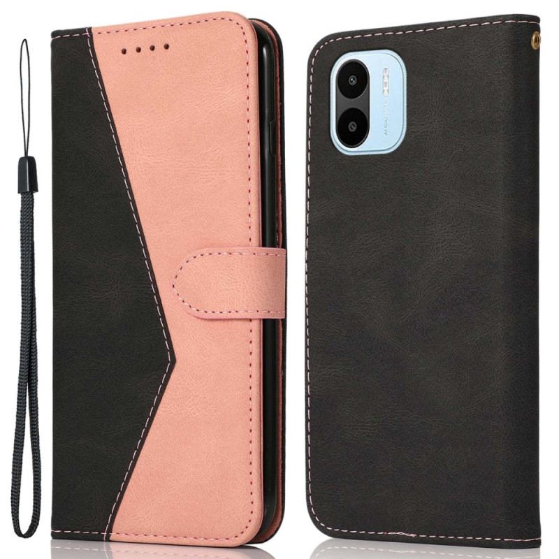 Housse Xiaomi Redmi A1 Texture Cuir Bicolore