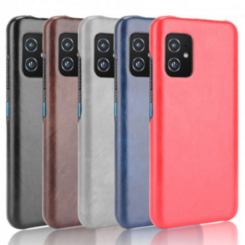 Coque Azus Zenfone 8 Effet Cuir Litchi