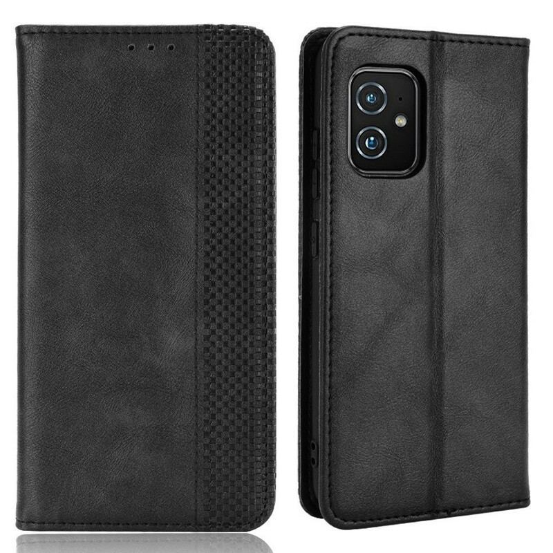 Flip Cover Azus Zenfone 8 Effet Cuir Vintage Stylisé