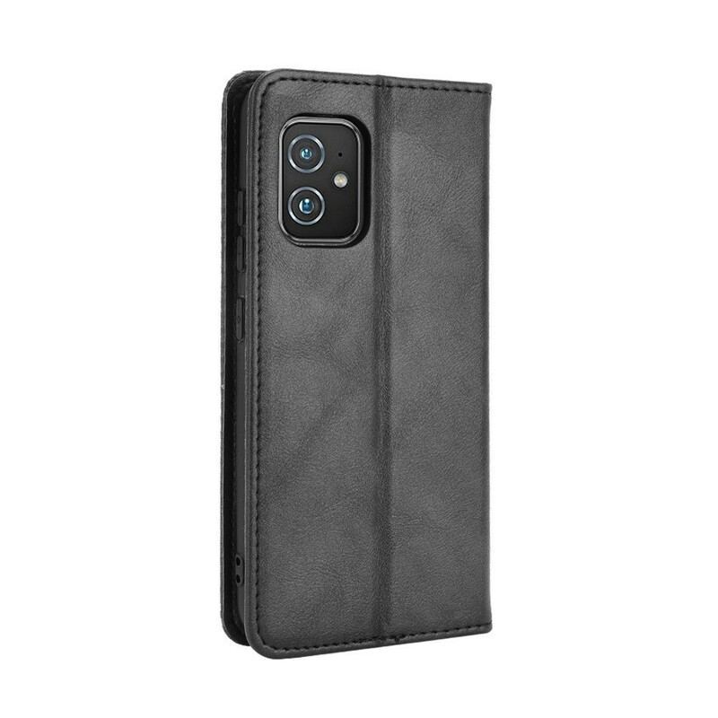 Flip Cover Azus Zenfone 8 Effet Cuir Vintage Stylisé