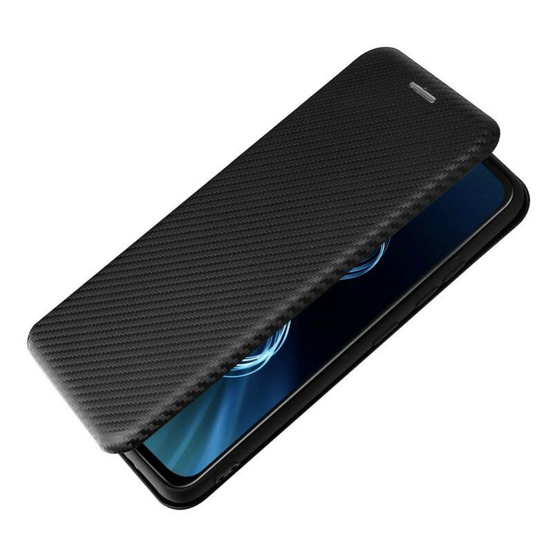 Flip Cover Azus Zenfone 8 Fibre Carbone avec Anneau Support