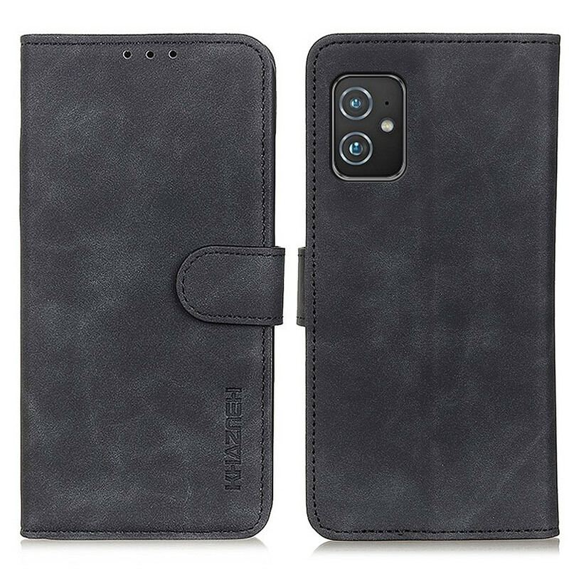 Housse Azus Zenfone 8 Matte Effet Cuir Vintage KHAZNEH