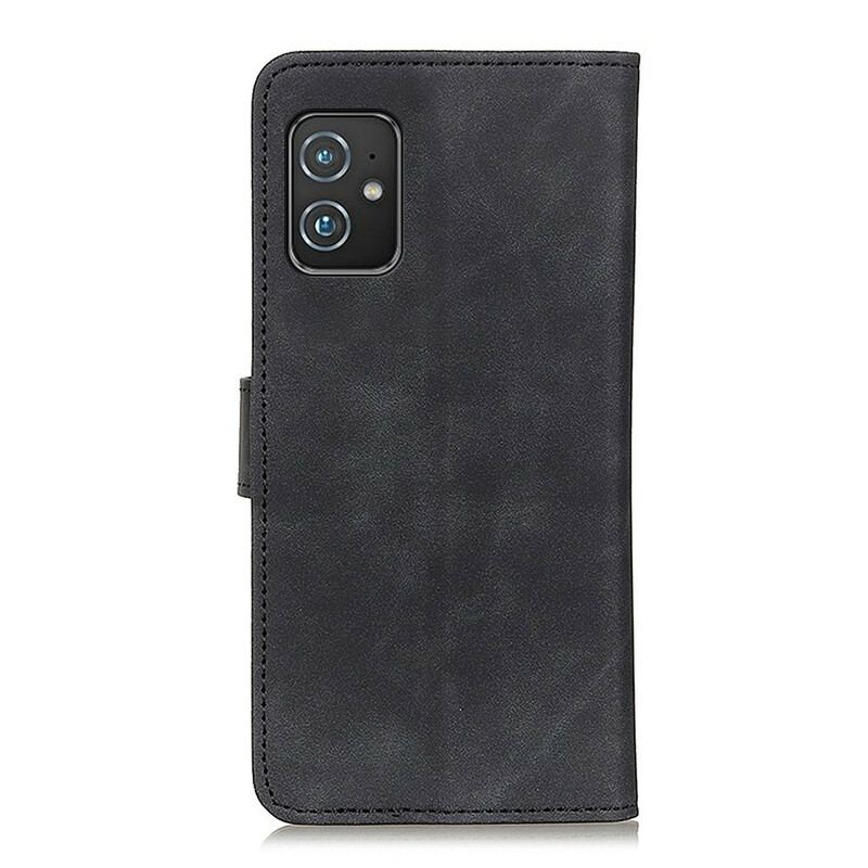 Housse Azus Zenfone 8 Matte Effet Cuir Vintage KHAZNEH