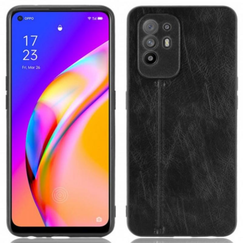 Coque Oppo A94 5G Effet Cuir Couture