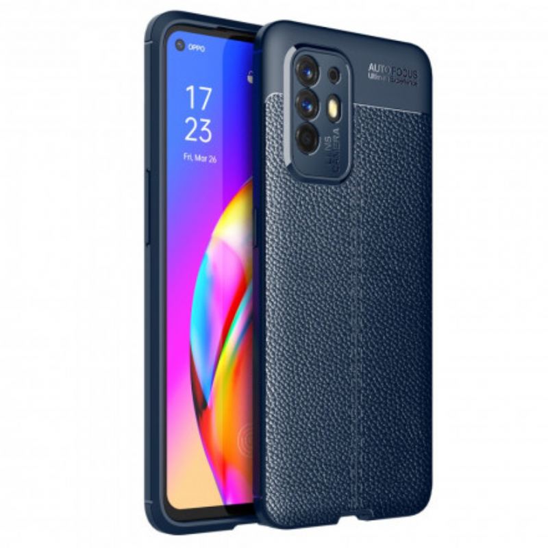 Coque Oppo A94 5G Effet Cuir LItchi