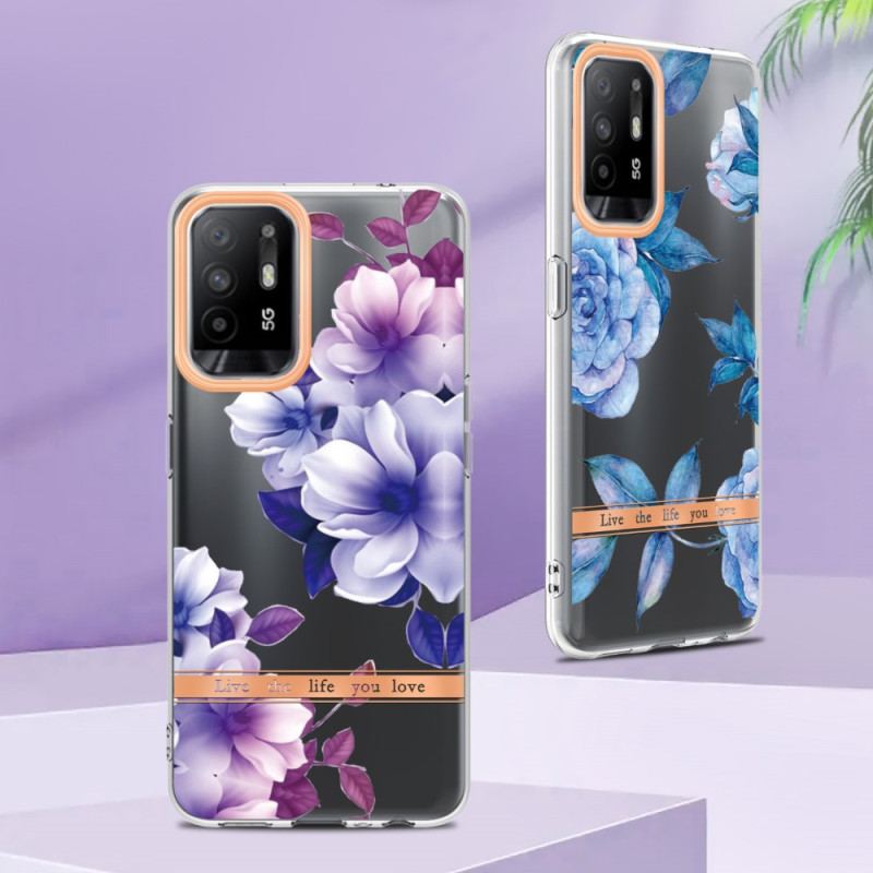 Coque Oppo A94 5G Fleurs Violettes