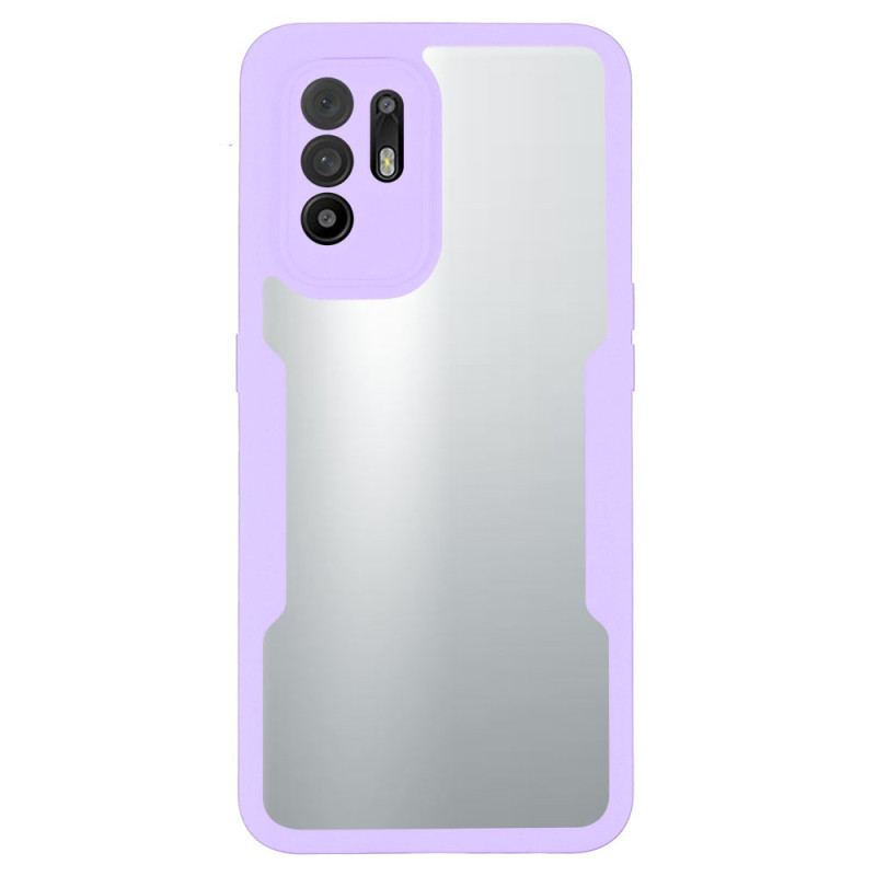 Coque Oppo A94 5G Hybride Rebords Colorés Transparents