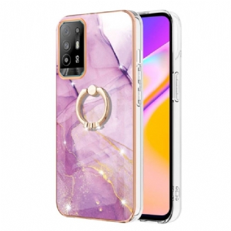 Coque Oppo A94 5G Marbre avec Anneau