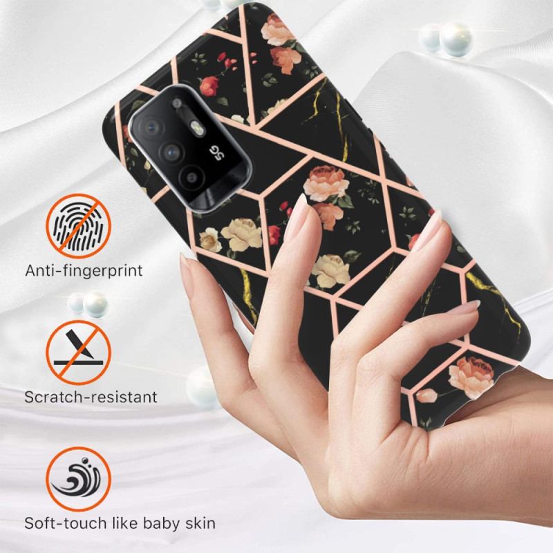 Coque Oppo A94 5G Marbre Géométrique Coloré