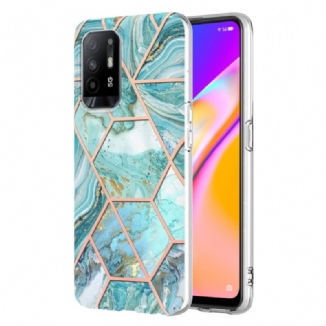 Coque Oppo A94 5G Marbre Géométrique Flashy