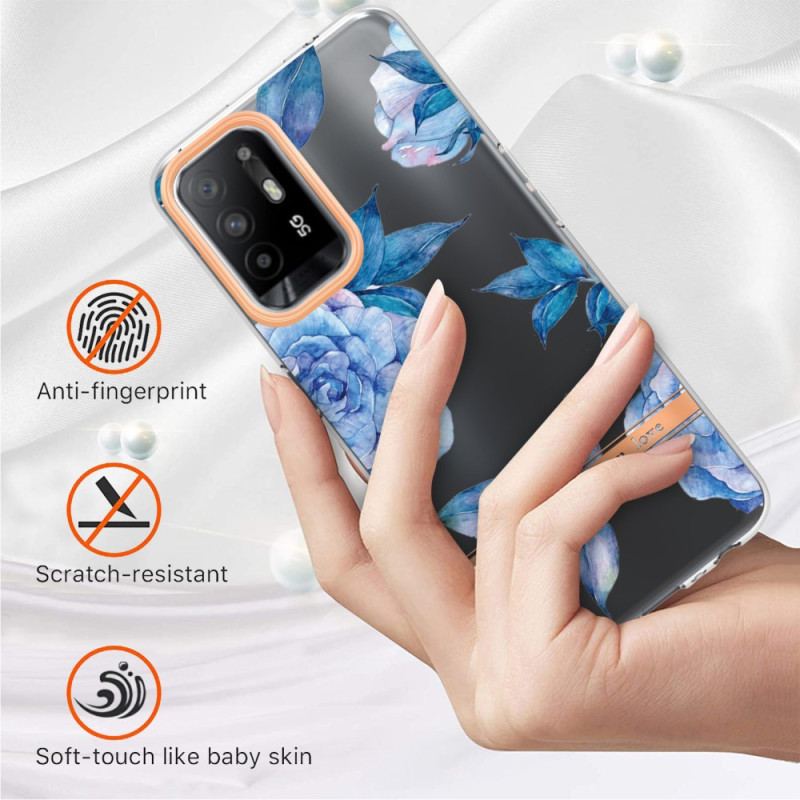 Coque Oppo A94 5G Transparente Fleurs Pivoines