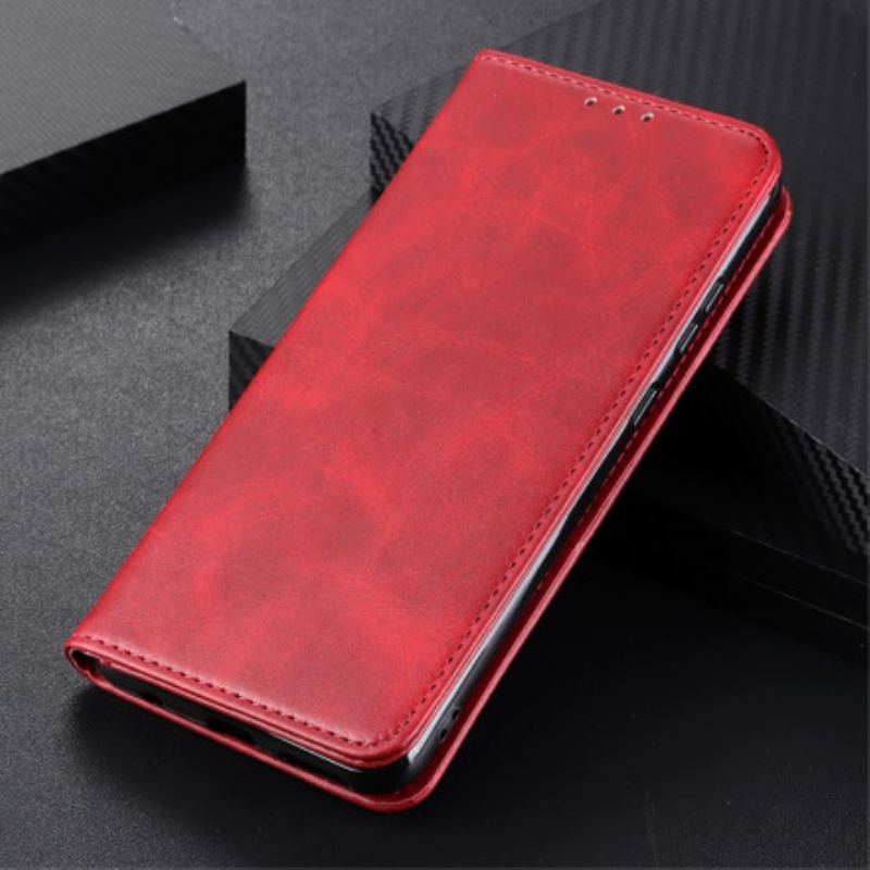 Flip Cover Oppo A94 5G Cuir Fendu Élégance