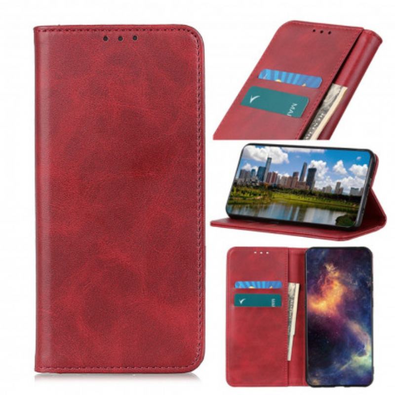 Flip Cover Oppo A94 5G Cuir Fendu Élégance