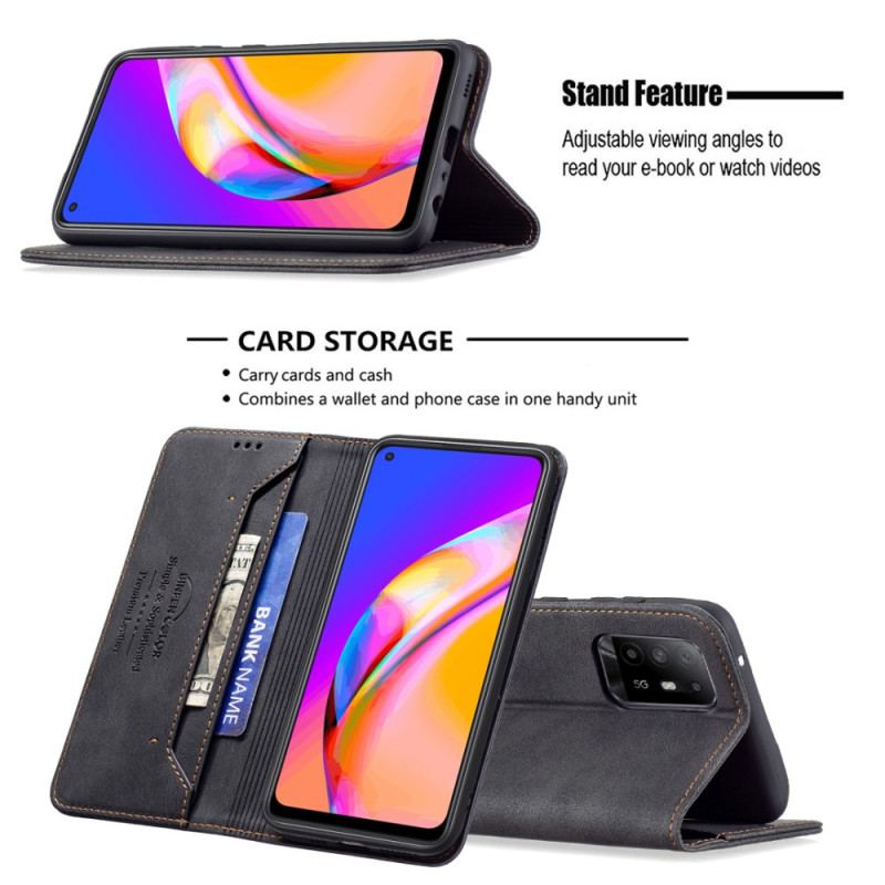 Flip Cover Oppo A94 5G Simili Cuir