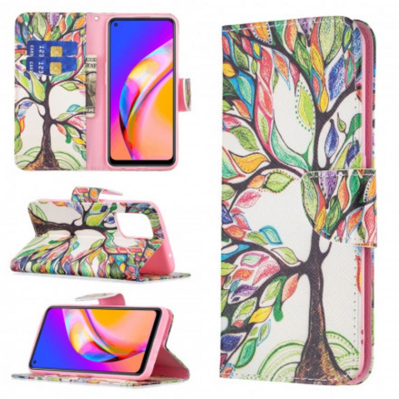 Housse Oppo A94 5G Arbre Coloré