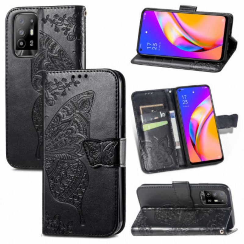 Housse Oppo A94 5G Demi Papillons